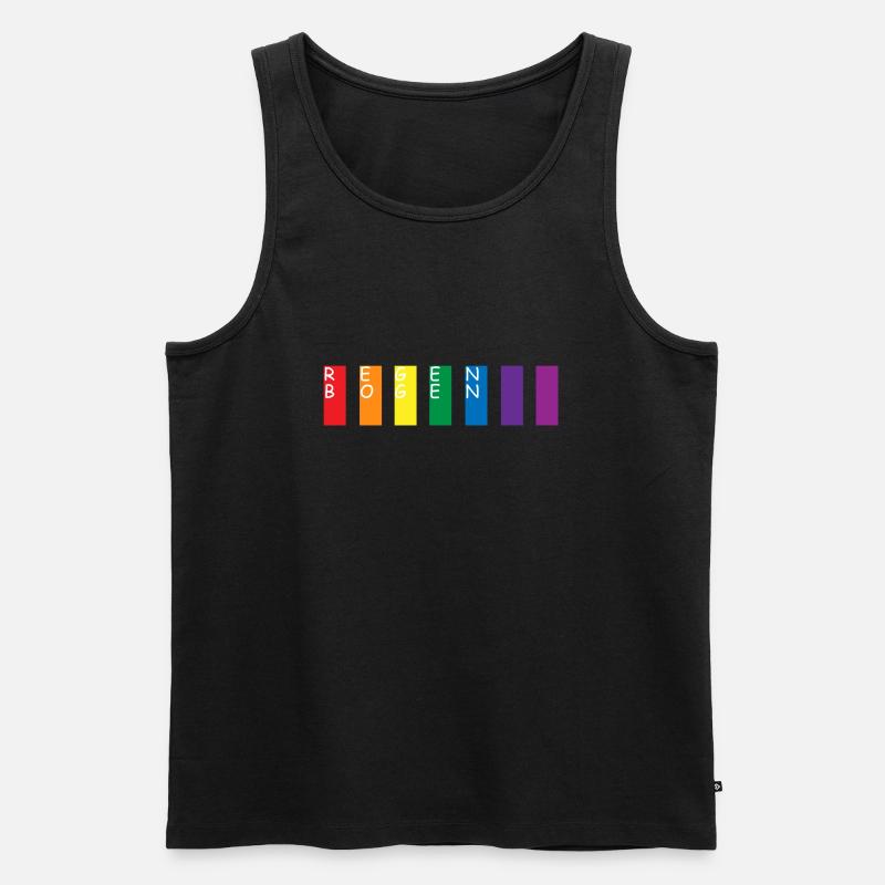 Regenbogen - Männer Premium Bio Tank Top - Schwarz