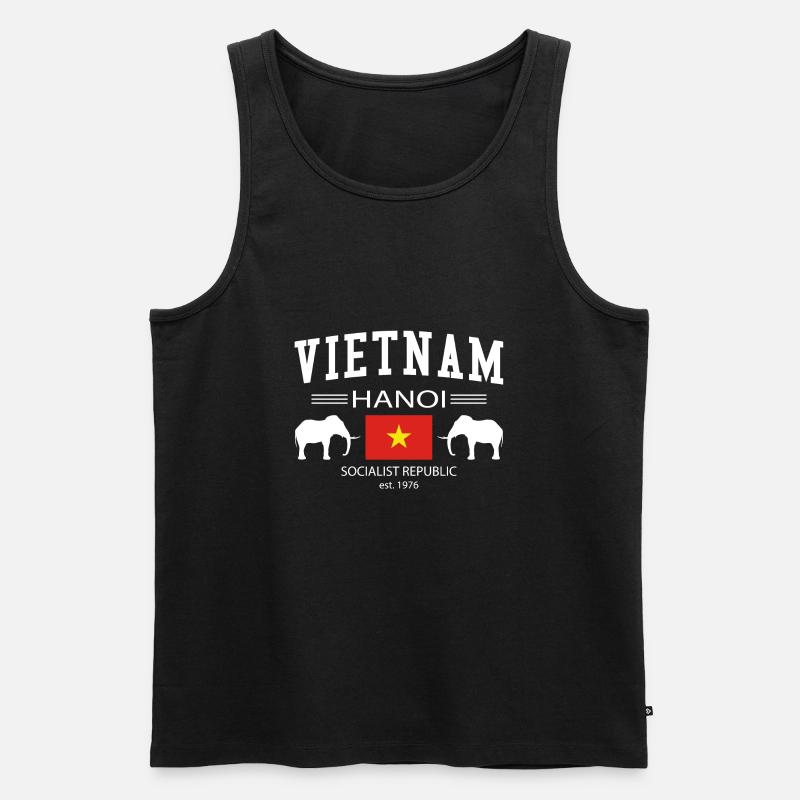Vietnam - Männer Premium Bio Tank Top - Schwarz