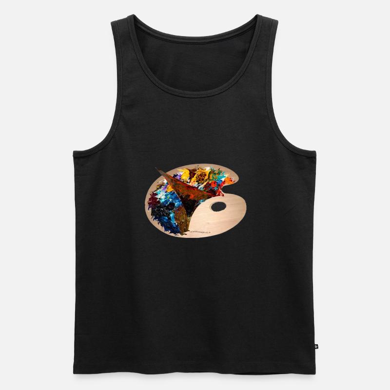 Die Farbpalette - Männer Premium Bio Tank Top - Schwarz
