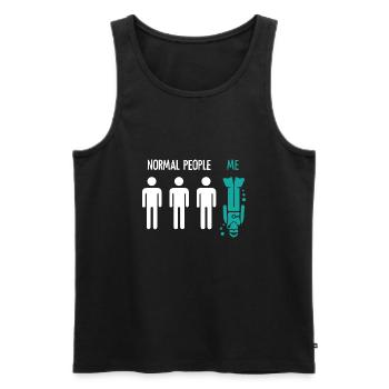Normal People Me Scuba Diving T Shirt - Débardeur bio Premium Homme - noir - Devant - Michal (187cm)