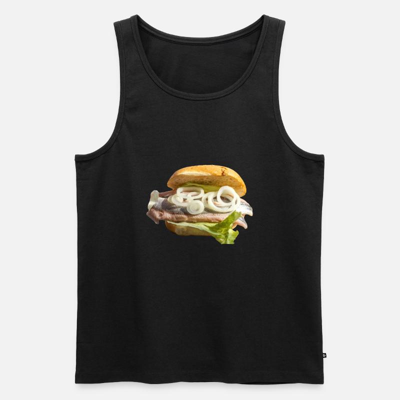 Fischbrötchen - Männer Premium Bio Tank Top - Schwarz