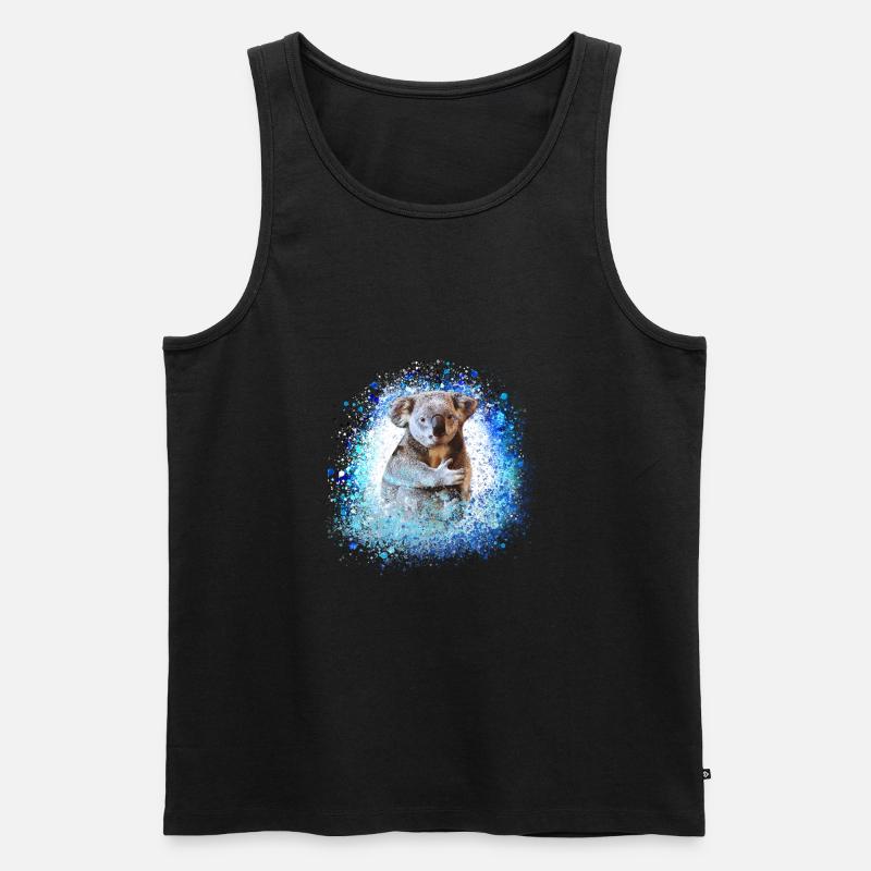 koala ,blau,graffiti,malerei,koala bär - Männer Premium Bio Tank Top - Schwarz