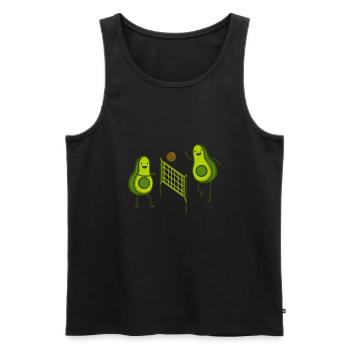 avocado volleyball - Männer Premium Bio Tank Top - Schwarz - Vorne - Michal (187cm)