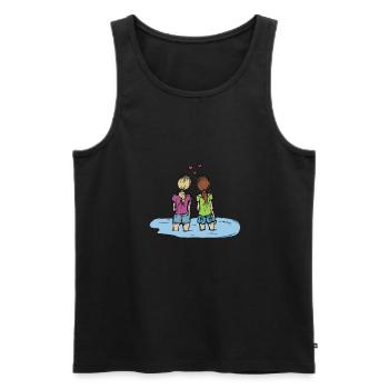 Freundinnen - Männer Premium Bio Tank Top - Schwarz - Vorne - Michal (187cm)