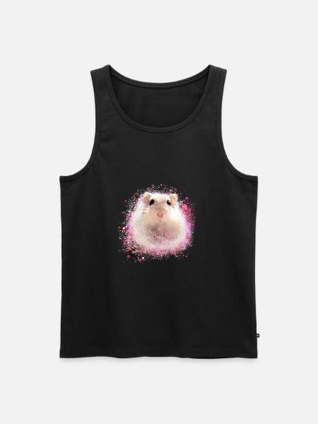 hamster, graffiti,malerei,pink, - Männer Premium Bio Tank Top - Schwarz