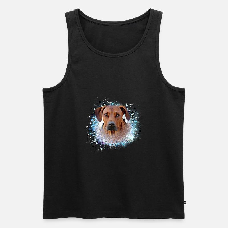 rhodesianridgeback, Hund,Hunderasse,graffiti - Männer Premium Bio Tank Top - Schwarz