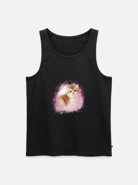 kitten,cat,kitten,graffiti,painting - Men's Premium Organic Tank Top - black