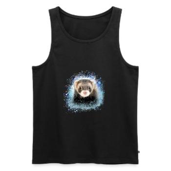 ferrets,blue,graffiti,iltis - Men's Premium Organic Tank Top - black - Front - Michal (187cm)