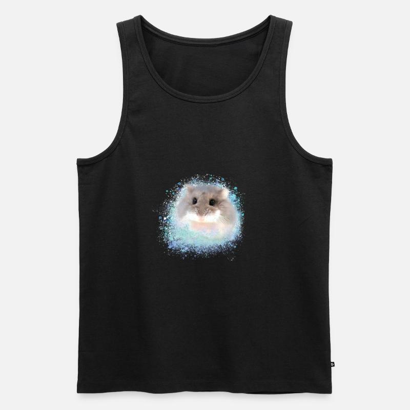 zwerghamster,hamster,braun,graffiti,malerei - Männer Premium Bio Tank Top - Schwarz
