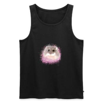 zwerghamster,hamster,pink,graffiti,malerei - Männer Premium Bio Tank Top - Schwarz - Vorne - AI Model Male 178 light (178cm)