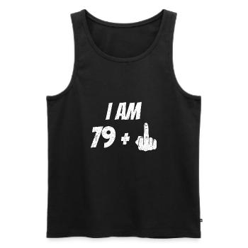 80. Geburtstag 80 Jahre Geburtstagsgeschenk lustig - Männer Premium Bio Tank Top - Schwarz - Vorne - AI Model Male 178 light (178cm)
