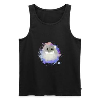 zwerghamster,hamster,bunt,graffiti,malerei - Männer Premium Bio Tank Top - Schwarz - Vorne - AI Model Male 178 light (178cm)