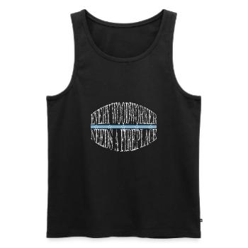 outils blagues charpentier fille tshirts journalisation - Débardeur bio Premium Homme - noir - Devant - Michal (187cm)