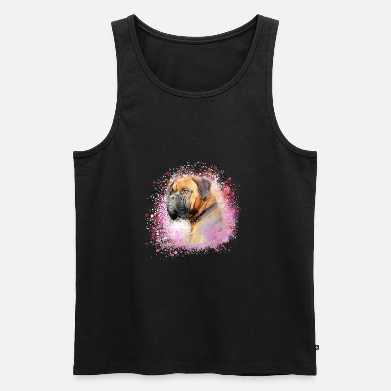 Boxer,Bulldogge, mops,malerei,graffiti - Männer Premium Bio Tank Top - Schwarz