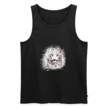 tigerbaby,tiger,blau,graffiti,malerei - Männer Premium Bio Tank Top - Schwarz - Vorne - AI Model Male 178 light (178cm)