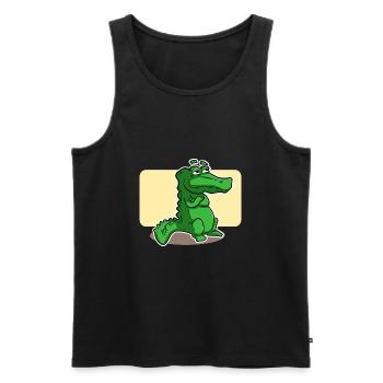 süsses Krokodil - Männer Premium Bio Tank Top - Schwarz - Vorne - AI Model Male 178 light (178cm)