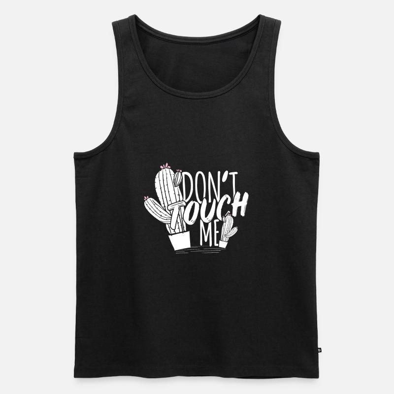 Fass mich nicht an - Männer Premium Bio Tank Top - Schwarz