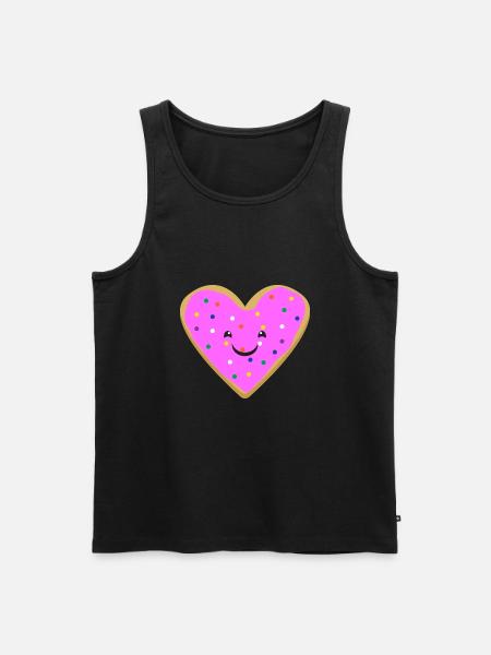 Heart donut - Men's Premium Organic Tank Top - black