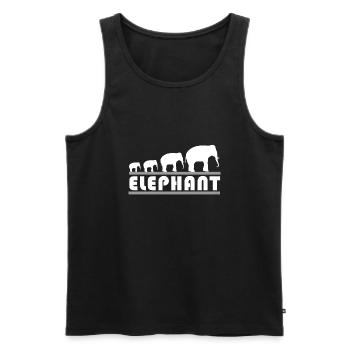 elephant1 - Débardeur bio Premium Homme - noir - Devant - Michal (187cm)