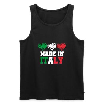 Made in Italie Rome Venise Cadeau toscane - Débardeur bio Premium Homme - noir - Devant - Michal (187cm)