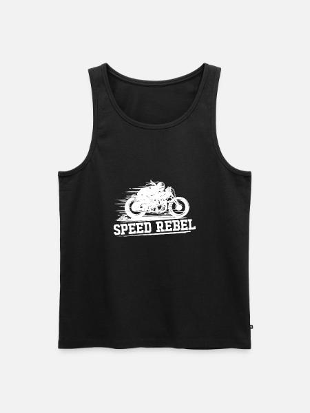 MOTORCYCLE BIKER SPEED REBEL - Men's Premium Organic Tank Top - black