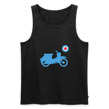 Schwalbe Mod Great Britain Style - Men's Premium Organic Tank Top - black - Front - Michal (187cm)