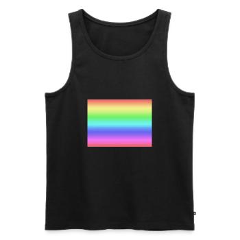 Regenbogen - Männer Premium Bio Tank Top - Schwarz - Vorne - AI Model Male 178 light (178cm)