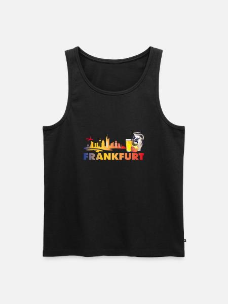 Frankfurt - Männer Premium Bio Tank Top - Schwarz