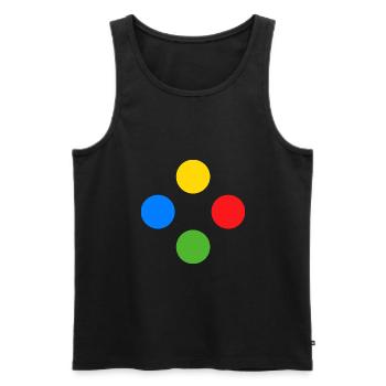 Controller Knobs Gamer Gamer Gaming Console - Men's Premium Organic Tank Top - black - Front - AI Model Male 178 light (178cm)