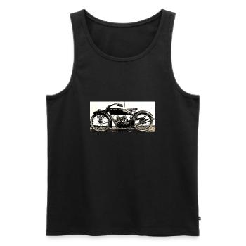 Motorcycle Classic Car - Men's Premium Organic Tank Top - black - Front - AI Model Male 178 light (178cm)