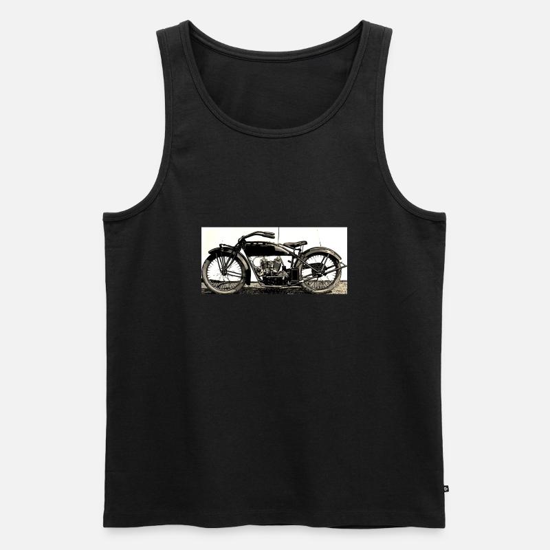 Motorrad Oldtimer - Männer Premium Bio Tank Top - Schwarz