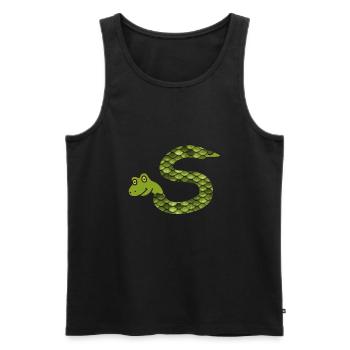 snake s - Men's Premium Organic Tank Top - black - Front - Michal (187cm)