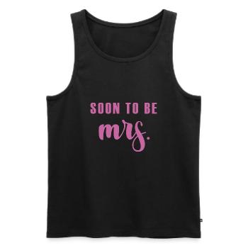 Soon to be MRS gift groom wedding marriage - Men's Premium Organic Tank Top - black - Front - Michal (187cm)