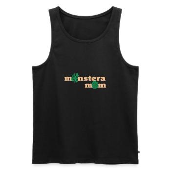 Monstera Mama - Männer Premium Bio Tank Top - Schwarz - Vorne - AI Model Male 178 light (178cm)