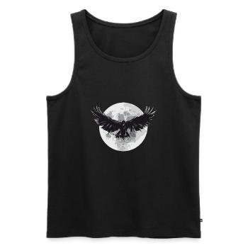 Raven Moon - Männer Premium Bio Tank Top - Schwarz - Vorne - Michal (187cm)