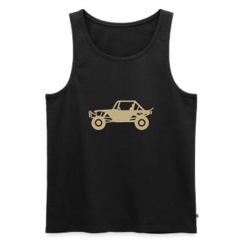 Buggy Desert Dune Sports & Adrenaline - Men's Premium Organic Tank Top - black - Front - AI Model Male 178 light (178cm)