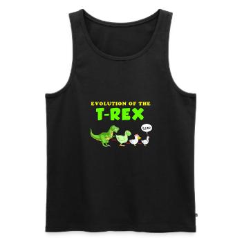 Entwicklung des Trex - Männer Premium Bio Tank Top - Schwarz - Vorne - AI Model Male 178 light (178cm)