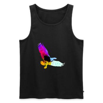 eagle,watercolor,purple,colorful,painting,bird,purple - Men's Premium Organic Tank Top - black - Front - Michal (187cm)