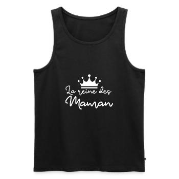 La reine des mamans - Débardeur bio Premium Homme - noir - Devant - AI Model Male 178 light (178cm)