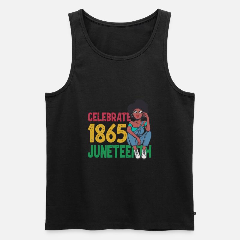 Juneteenth - Männer Premium Bio Tank Top - Schwarz