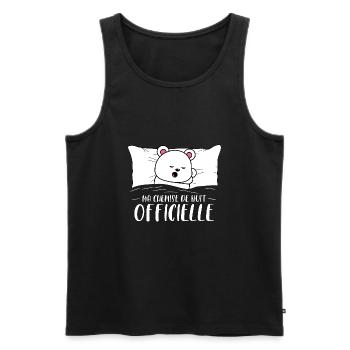 Chemise de nuit officielle Ours - Débardeur bio Premium Homme - noir - Devant - Michal (187cm)