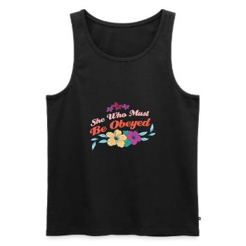 Frauen Gleichberchtigung Design und Feminusmus - Männer Premium Bio Tank Top - Schwarz - Vorne - Michal (187cm)