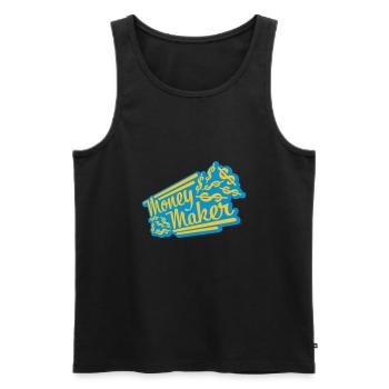 Money Maker Selfmade Dollar - Men's Premium Organic Tank Top - black - Front - AI Model Male 178 light (178cm)