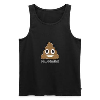Emoji Poo passiert lustiger Witz - Männer Premium Bio Tank Top - Schwarz - Vorne - Michal (187cm)