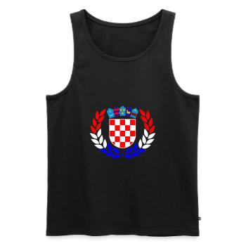 Lorbeerkranz Kroatien - Männer Premium Bio Tank Top - Schwarz - Vorne - Michal (187cm)