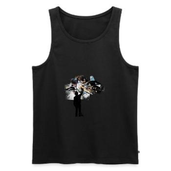graffiti is art 3 by dk - Men's Premium Organic Tank Top - black - Front - AI Model Male 178 light (178cm)