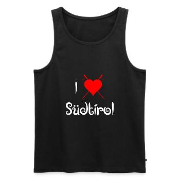 South tyrol - Men's Premium Organic Tank Top - black - Front - Michal (187cm)