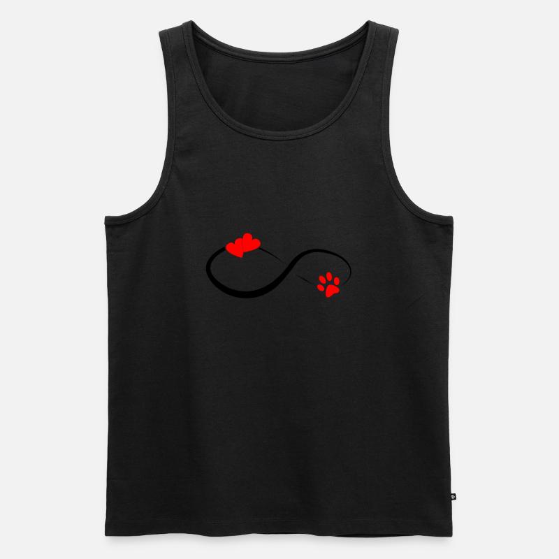Love forever - Männer Premium Bio Tank Top - Schwarz