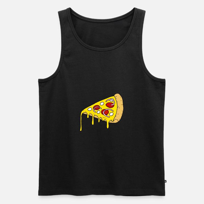 PIZZA - Männer Premium Bio Tank Top - Schwarz