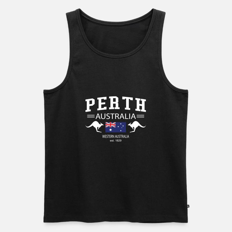 Perth - Männer Premium Bio Tank Top - Schwarz